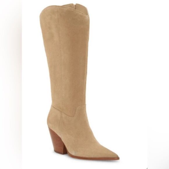 Vince Camuto Tan Tall Knee High Leather Boots(Size 6M) - Picture 1 of 12